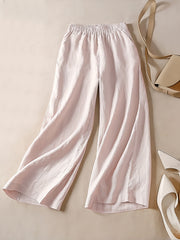  Wide Leg Trousers High Rise Pockets