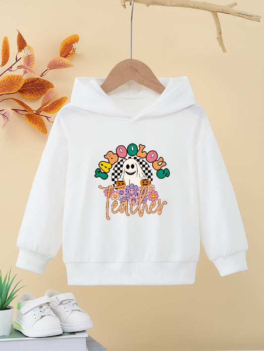 Teacher & Ghost Halloween Hoodie for Girls