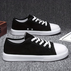 Women's Canvas Lace Up Sneakers Lightweight Skate Shoes