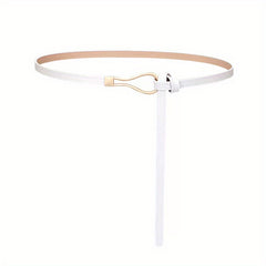 Thin Leather Belt Casual Dress Belt Classic Waistband for Women