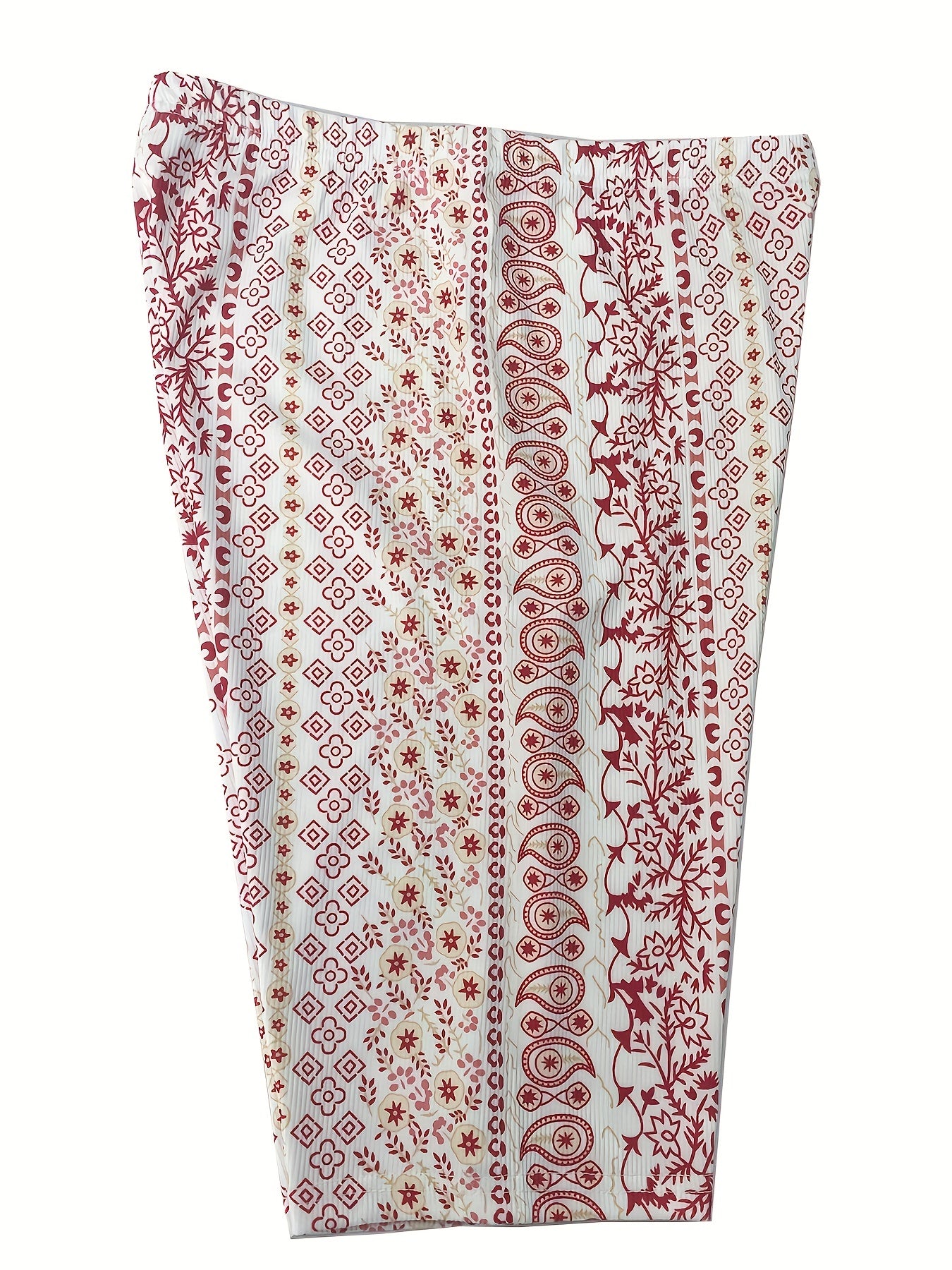 Paisley Print Boho Style Yoga Shorts High Elastic Sports Activewear
