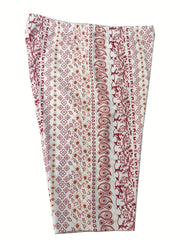 Paisley Print Boho Style Yoga Shorts High Elastic Sports Activewear