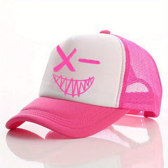 Multicolor Ghost Face Print Men's Peaked Cap Sunshade Baseball Cap