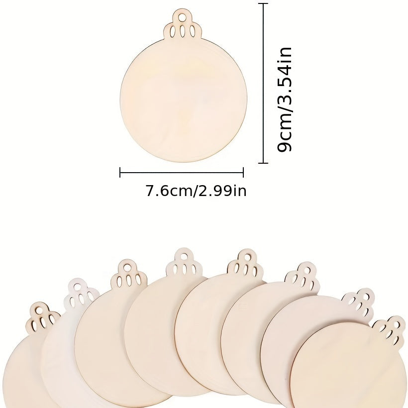 10pcs Wooden DIY Hand-painted Hanging Decoration