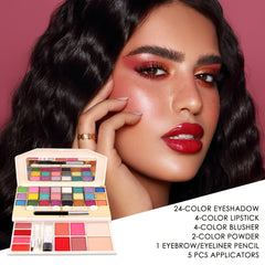 Bilayer Makeup Kit 34 Multifunctional Palette 24 Shimmer Eyeshadow