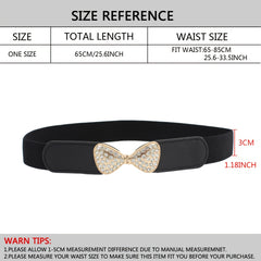 Wide Elastic Waist Belt Floral Buckle Women Vintage Dress Sweater Coat