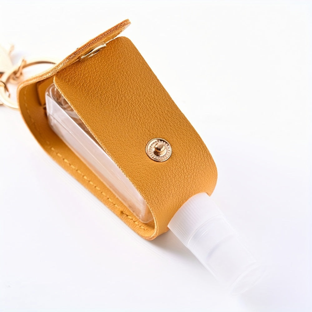 Hand Sanitizer Holder Keychain with Cosmetic Bag