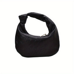 Mini Knotted Crescent Hobo Bag Solid Shoulder Bag