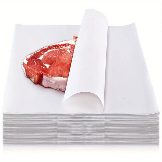 100pcs Disposable Butcher Paper Sheets 30x30cm Square Meat Sheet