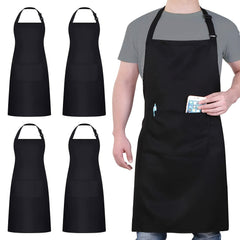 Polyester Apron Unisex Adjustable Cooking Apron Household Solid Apron
