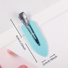 6pcs Solid Duck Billed Hair Clips Non-slip Bangs Clip Hair Accessories Set
