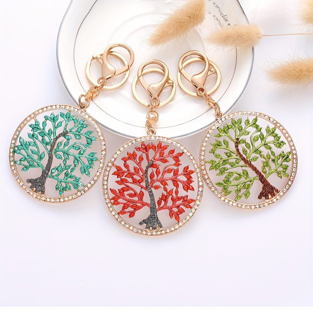 Tree Of Life Diamond Keychain For Men