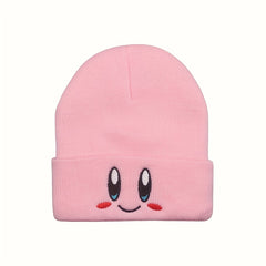 Smiling Face Eyes Embroidery Woolen Hat for Men