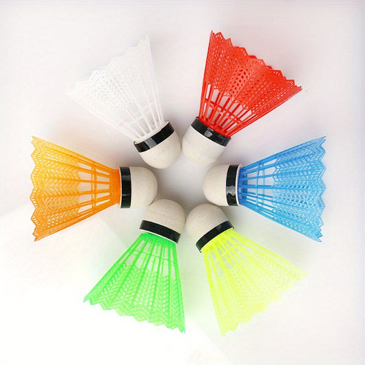 6-Pack Plastic Badminton Balls for Home Training & Fun