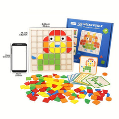 Montessori 3D Mosaic Puzzles Building Blocks Educational Toys