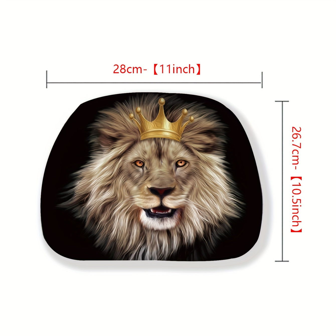 Lion Style Car Headrest Cover Universal Fit Car Interior Accessories