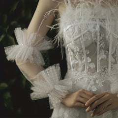 Bridal Wedding Pearl Gloves Wrist Decor Wedding Dress Cuff