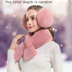 Winter Fashion Plush Scarf & Earmuffs Set for Men