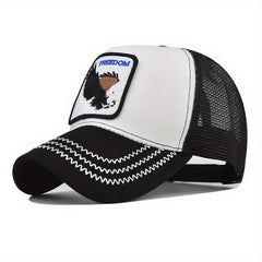 FREEDOM Eagle Trucker Hat Mesh Baseball Cap Adjustable Sunshade Dad Hat