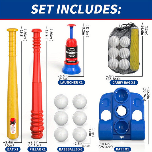Kids Baseball Set with Pitching Machine