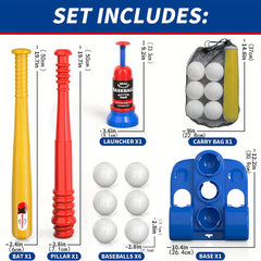 Kids Baseball Set with Pitching Machine