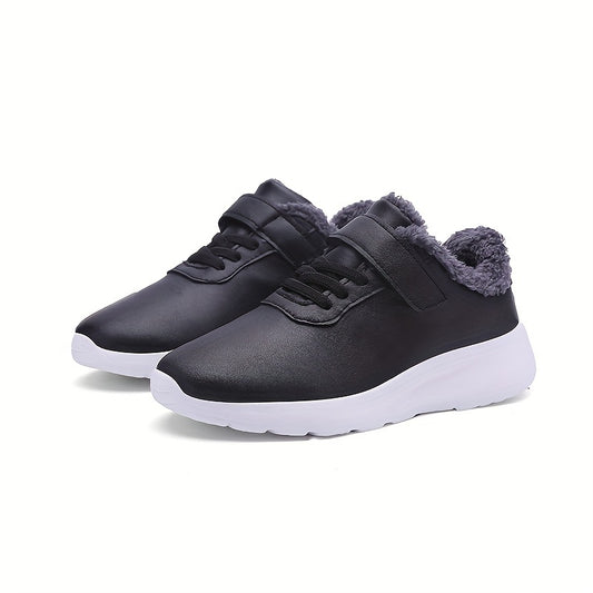 Girls Fleece Lightweight Walking Shoes with Hook and Loop Fastener