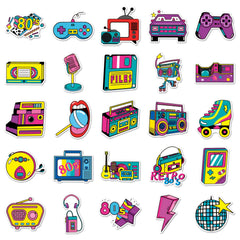50pcs 80s Cartoon Graffiti Stickers Aesthetics Water Bottle Laptop Phone Decals