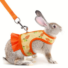 Comfortable Breathable Rabbit Harness Leash - Rabbit Vest & Breathable Leash Set
