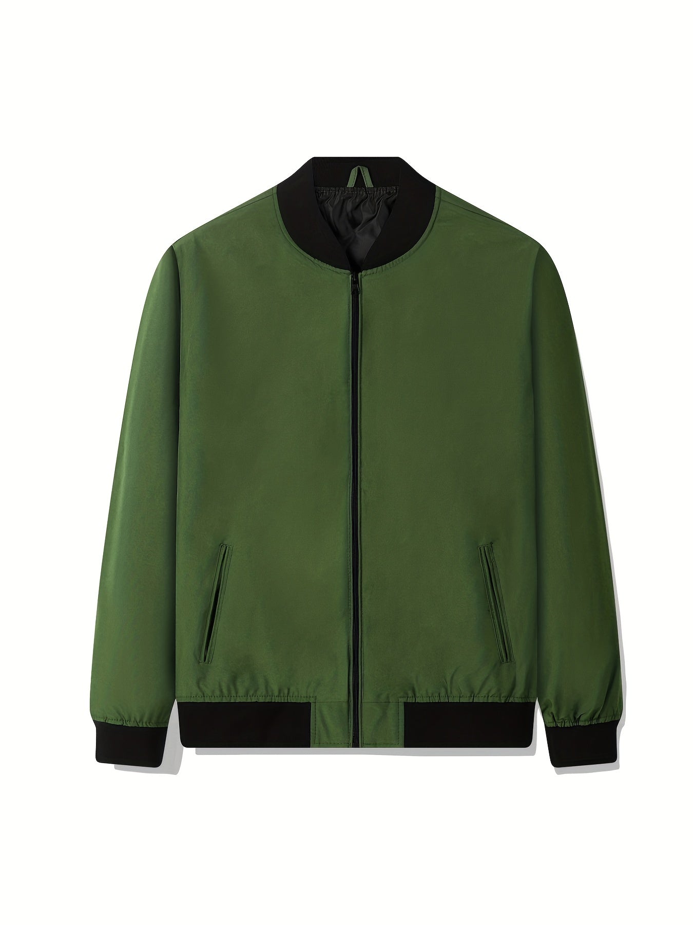 Men's Lightweight Baseball Collar Zipper Jacket Coat