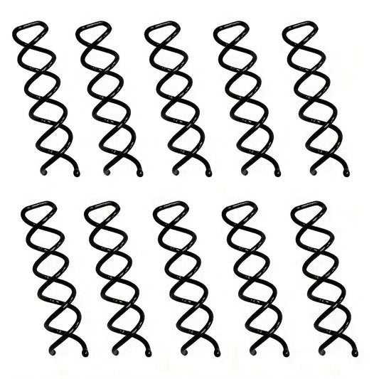 12pcs Spiral Hair Clip Invisible Hair Pin Metal Hairpin For Braids