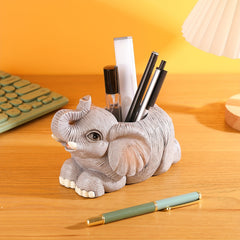 Elephant Pen Holder Toothbrush Storage Resin Ornament