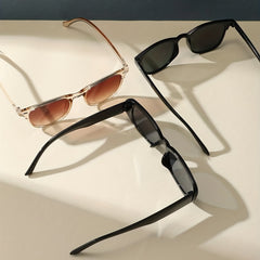 3pcs Men's Square Frame Polarized Sunglasses UV Protection