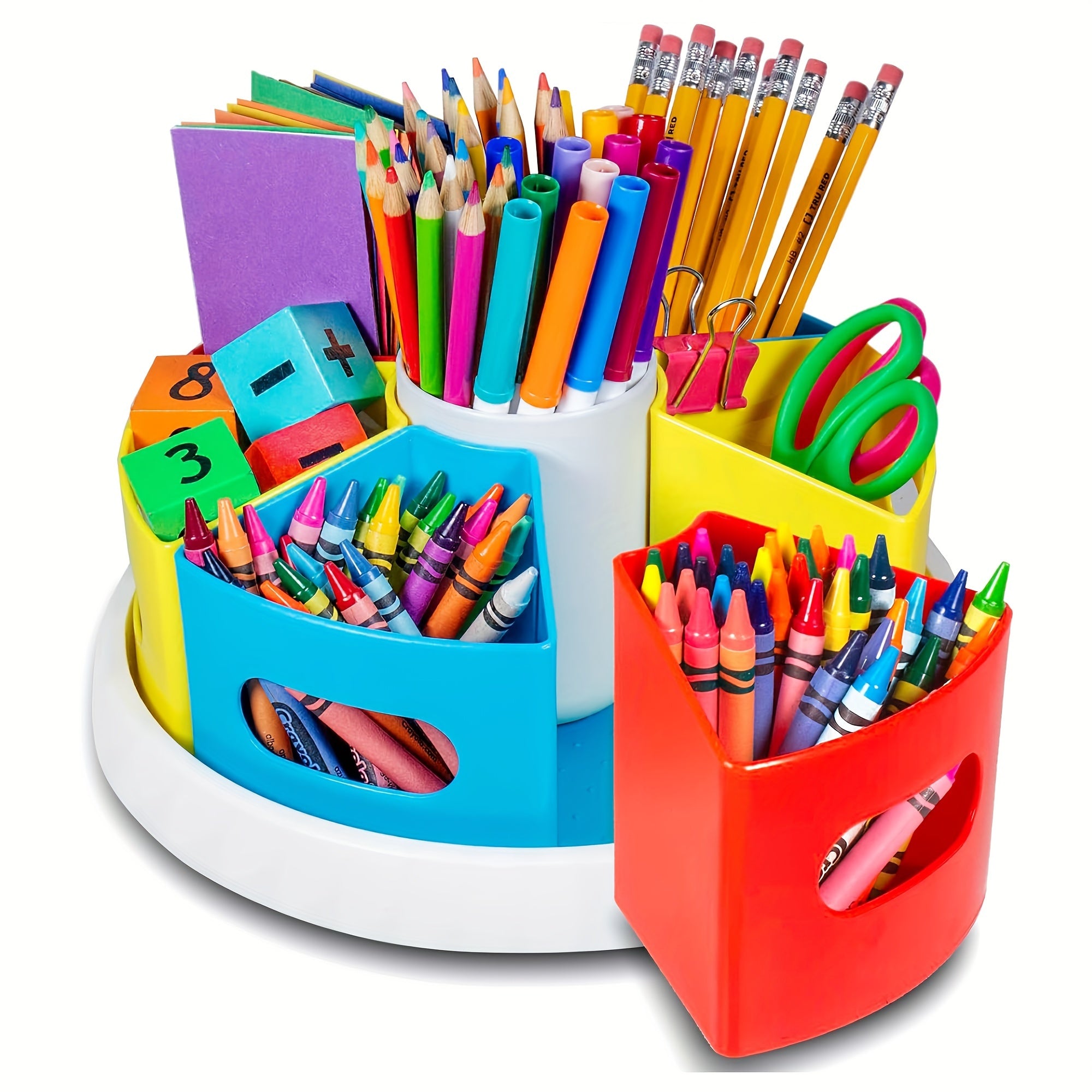 360 Degree Rotation Desk Organizer & Storage Rack for School & Office