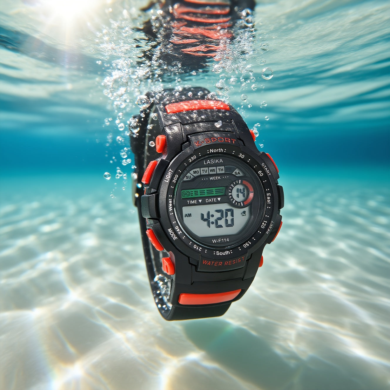 Kids Watch Waterproof Alarm Swimming Wristwatch