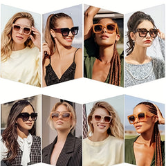 Vintage Big Square Frame Sunglasses Sunshade Oversized