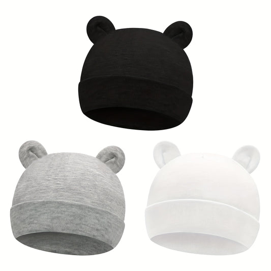 1pc Newborn Cotton Baby Beanie Hats Female Hat Baby Hat 0 6 Months