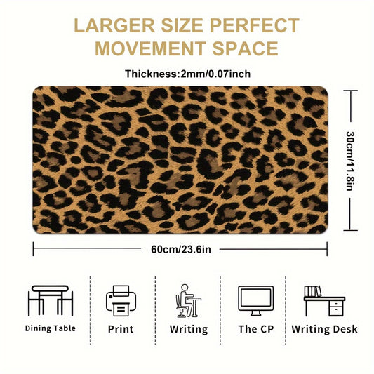 Leopard Print Desk Mat Desk Pad Large Gaming Mouse Pad E Sports Office Keyboard