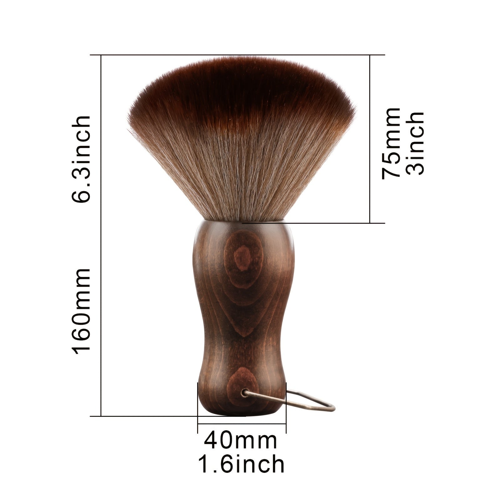 Barber Neck Duster Brush Wood Handle for Hair Cutting