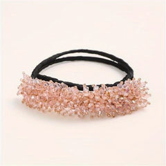 Rhinestone Donut Bun Maker Ponytail Holder Hair Accessory