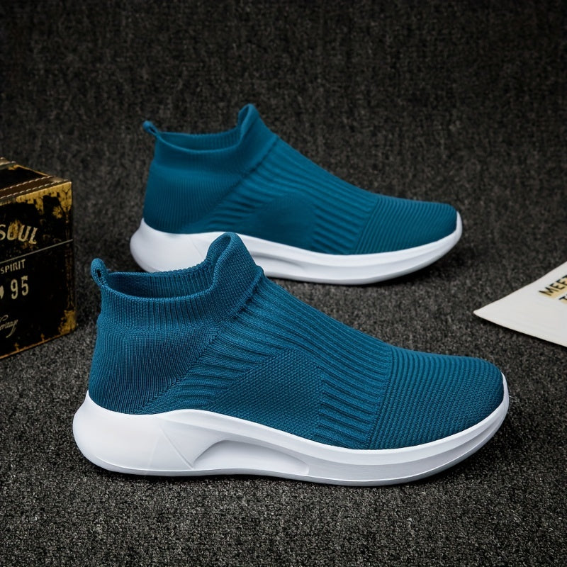 Men's Breathable Slip-On Lace Knit Sneakers with Assorted Colors