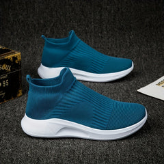 Men's Breathable Slip-On Lace Knit Sneakers with Assorted Colors