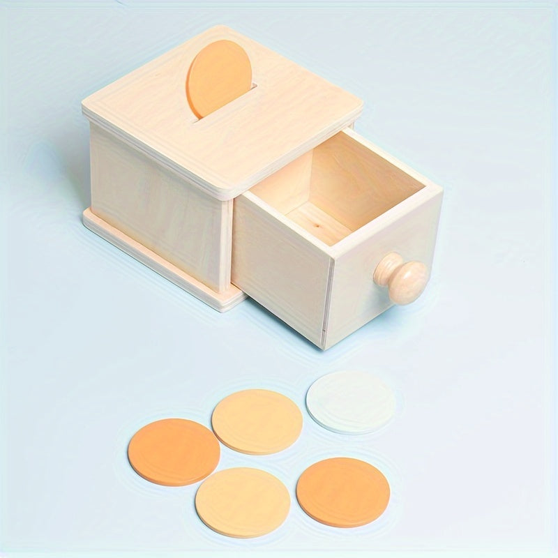 Montessori Coin&Ball Box Toys Object Permanence Toys For Toddlers