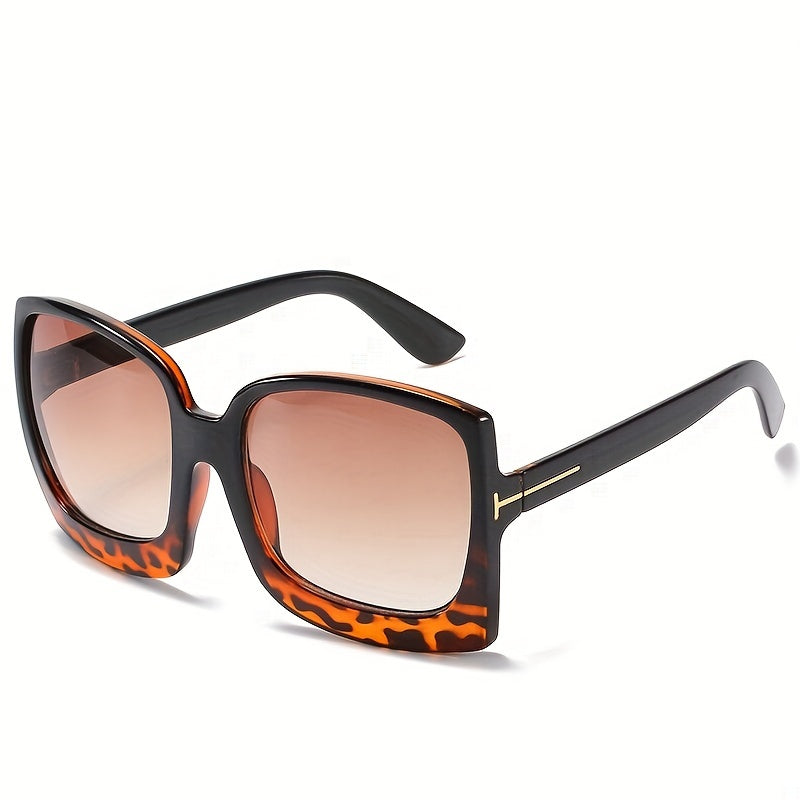 Y2K Oversized Square Sunglasses Gradient Lens UV400
