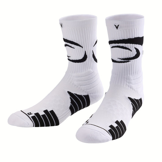 Breathable Mid calf Basketball Socks For Outdoor Running