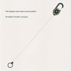 Retractable Keychain Buckle Steel Wire Rope for Outdoor Camping