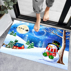 Cashmere Christmas Cartoon Bedroom Bedside Carpet