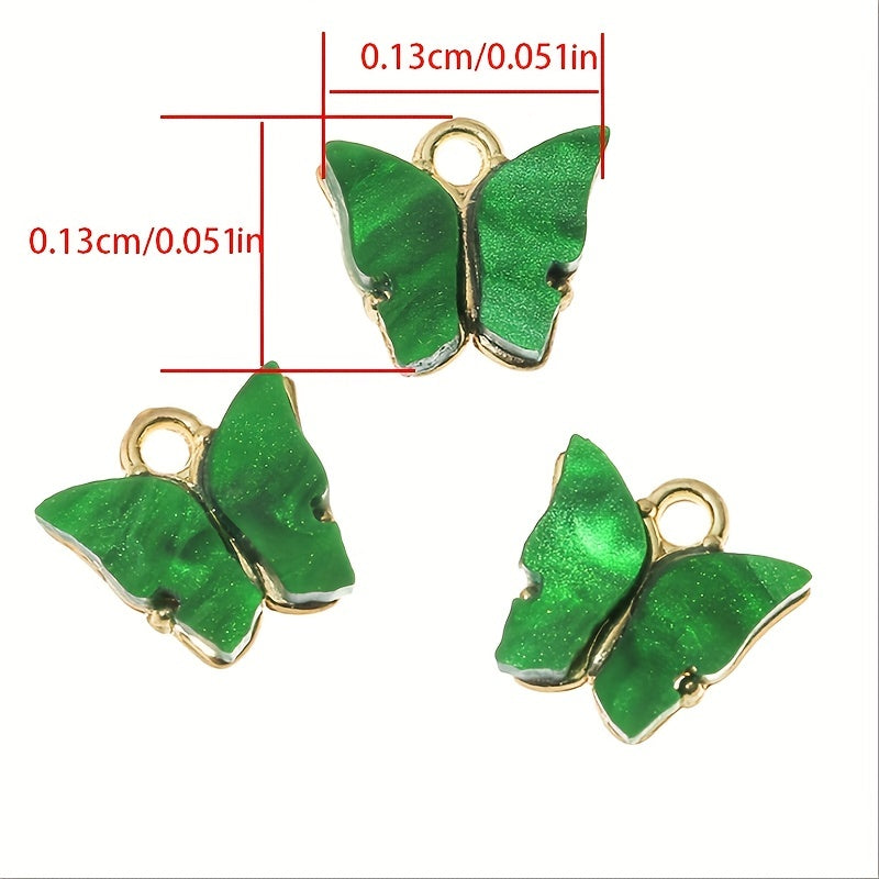Acrylic Butterfly Alloy Necklace Earrings DIY Jewelry Accessories