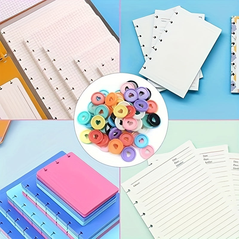 60pcs Discbound Expansion Discs 6 Colors 35mm/2 Extra Pages