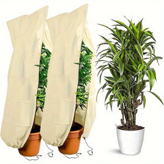 Winter Plant Cold Cover Non-woven Drawstring Zipper Frost Protection