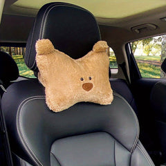 Cartoon Plush Pillow Car Headrest Neck Support